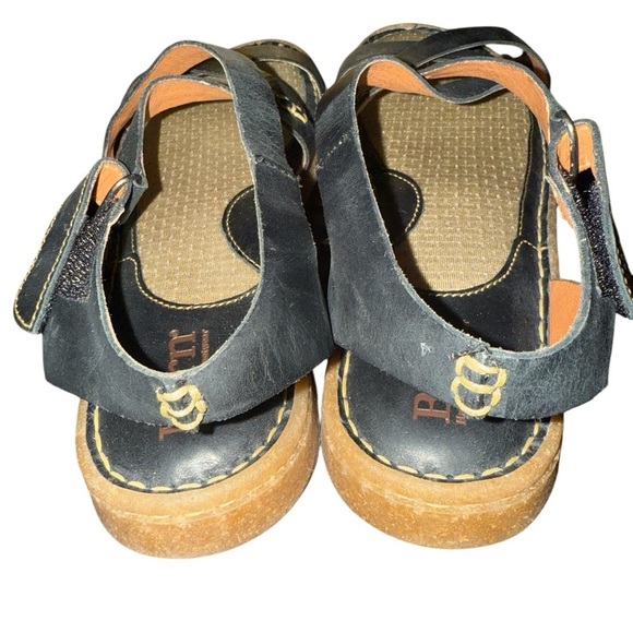 Børn Handcrafted Black Leather Sandals – Size 9 - Picture 3 of 14